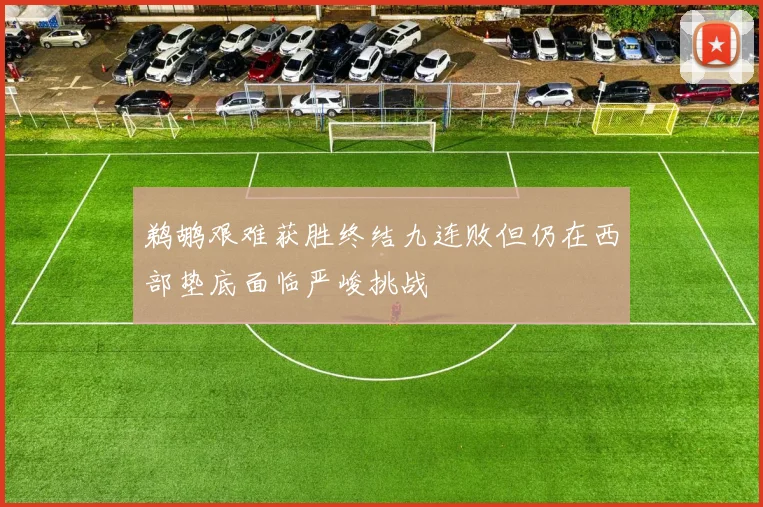 鹈鹕艰难获胜终结九连败但仍在西部垫底面临严峻挑战