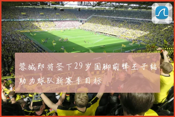 蓉城即将签下29岁国脚前锋王子铭助力球队新赛季目标